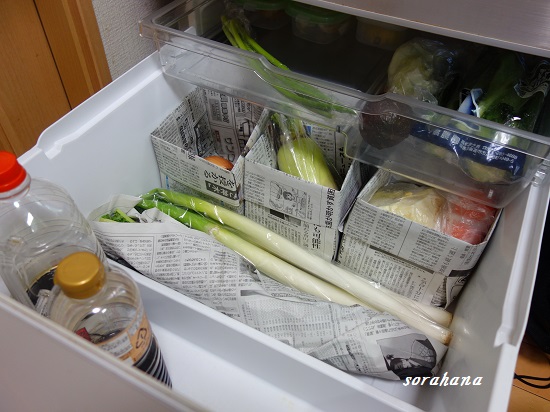 冷蔵庫野菜室収納 掃除のサインは新聞紙が教えてくれる